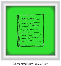 Simple hand drawn doodle of a page