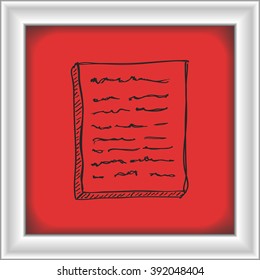 Simple hand drawn doodle of a page