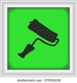Simple hand drawn doodle of a paint roller