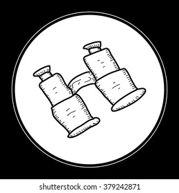 Simple hand drawn doodle of a pair of binoculars