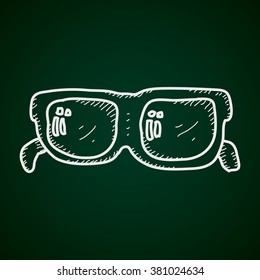 Simple hand drawn doodle of a pair of glasses