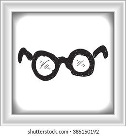 Simple hand drawn doodle of a pair of glasses
