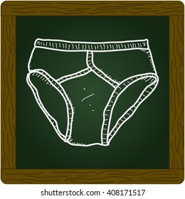 Simple hand drawn doodle of a pair of pants