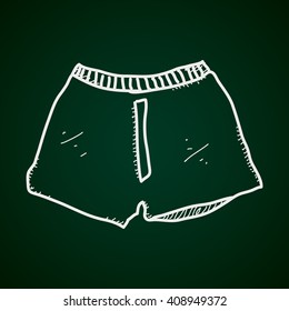 Simple hand drawn doodle of a pair of boxer shorts