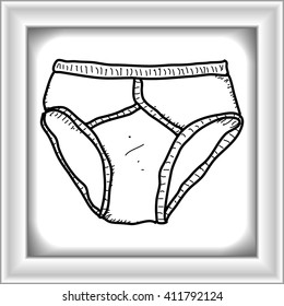 Simple hand drawn doodle of a pair of pants