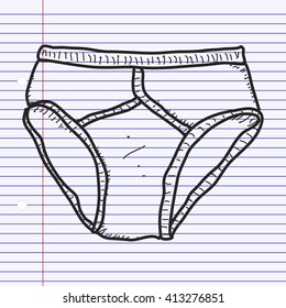 Simple hand drawn doodle of a pair of pants