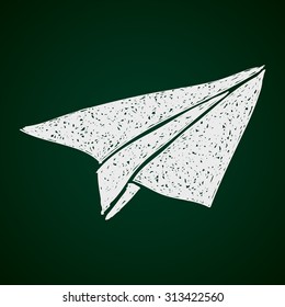 Simple Hand Drawn Doodle Of A Paper Aeroplane