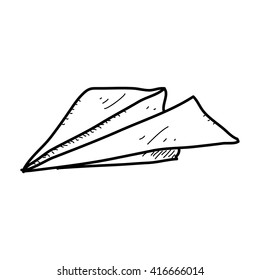 Simple Hand Drawn Doodle Of A Paper Aeroplane