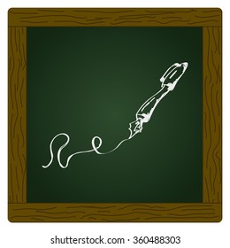 Simple hand drawn doodle of a pen