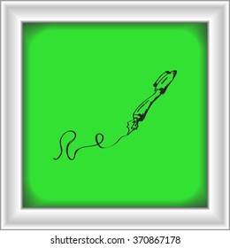 Simple hand drawn doodle of a pen