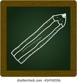 Simple hand drawn doodle of a pencil