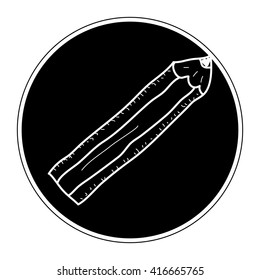 Simple hand drawn doodle of a pencil