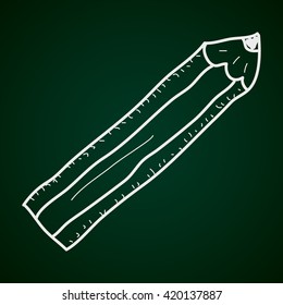 Simple hand drawn doodle of a pencil