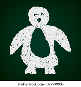 Simple hand drawn doodle of a penguin