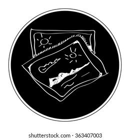 Simple hand drawn doodle of a photograph