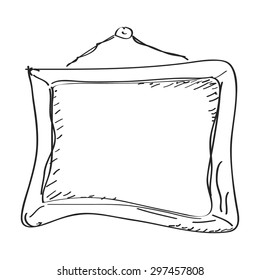 Simple hand drawn doodle of a picture frame