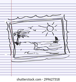 Simple hand drawn doodle of a picture
