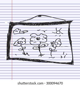 Simple hand drawn doodle of a picture
