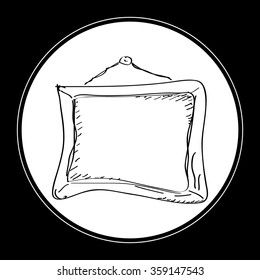 Simple hand drawn doodle of a picture frame