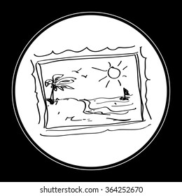 Simple hand drawn doodle of a picture