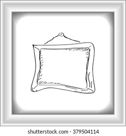 Simple hand drawn doodle of a picture frame