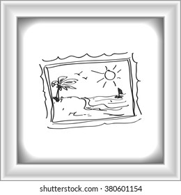 Simple hand drawn doodle of a picture