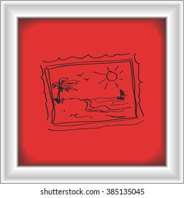 Simple hand drawn doodle of a picture