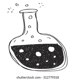 Simple hand drawn doodle of a potion
