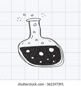 Simple hand drawn doodle of a potion