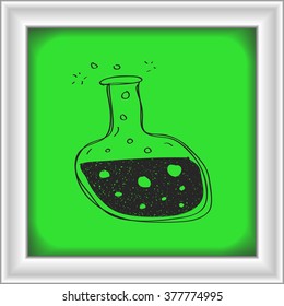 Simple hand drawn doodle of a potion