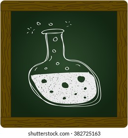 Simple hand drawn doodle of a potion