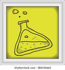 Simple hand drawn doodle of a potion