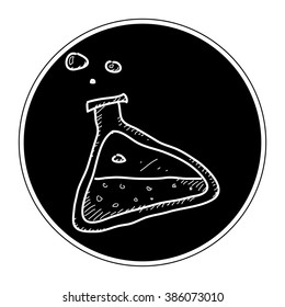 Simple hand drawn doodle of a potion