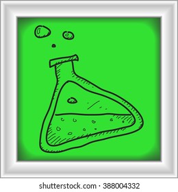 Simple hand drawn doodle of a potion
