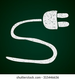 Simple hand drawn doodle of a power cable