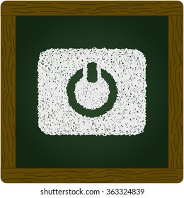 Simple hand drawn doodle of a power button