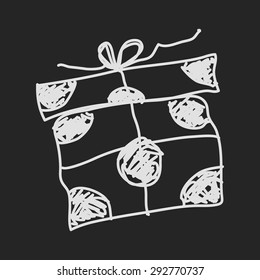 Simple hand drawn doodle of a present