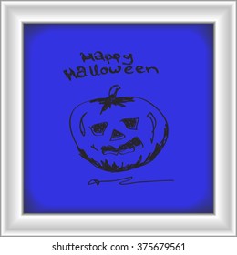 Simple hand drawn doodle of a pumpkin