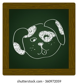Simple hand drawn doodle of a puppy