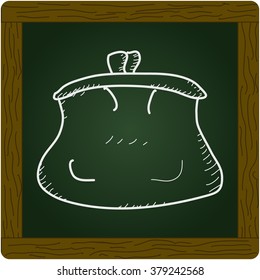 Simple hand drawn doodle of a purse