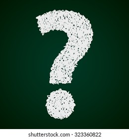 Simple hand drawn doodle of a question mark