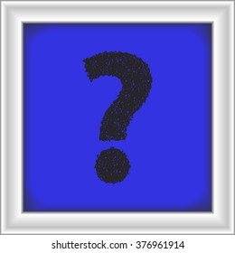 Simple hand drawn doodle of a question mark