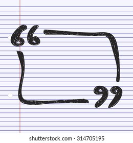 Simple hand drawn doodle of a quote