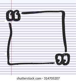 Simple hand drawn doodle of a quote