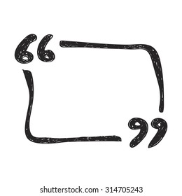 Simple hand drawn doodle of a quote