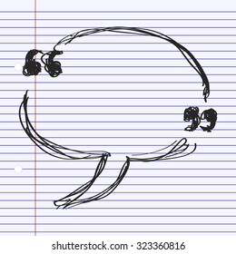 Simple hand drawn doodle of quote marks
