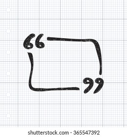 Simple hand drawn doodle of a quote