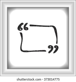 Simple hand drawn doodle of a quote