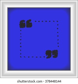 Simple hand drawn doodle of quote marks