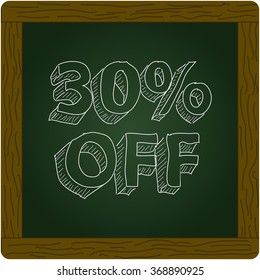 Simple hand drawn doodle of a sale tag design